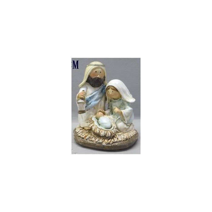 Nacimiento DKD Home Decor Blanco Azul 6 x 8.5 x 7.5 cm (2 Unidades) 1