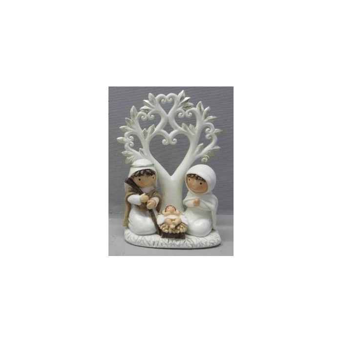 Nacimiento DKD Home Decor Dorado Blanco 5 x 14.5 x 10.5 cm (2 Unidades) 1