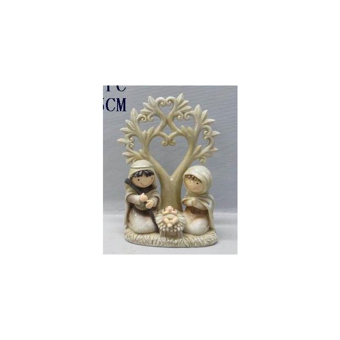 Nacimiento DKD Home Decor Dorado Blanco 5 x 14.5 x 10.5 cm (2 Unidades)