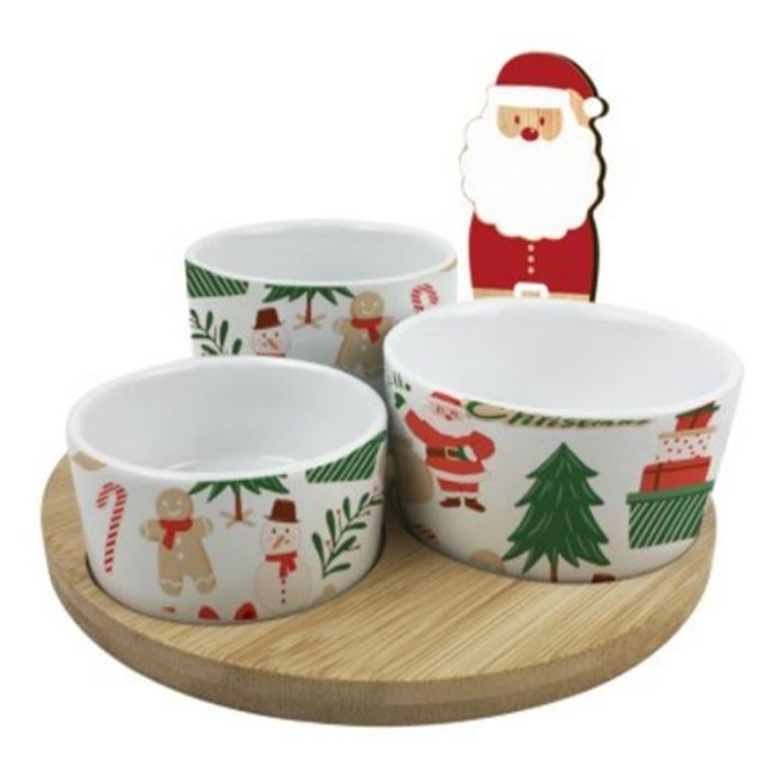 Aperitivo Navidad Tradicional DKD Home Decor Verde Rojo 18 x 13.5 x 18 cm Set de 4