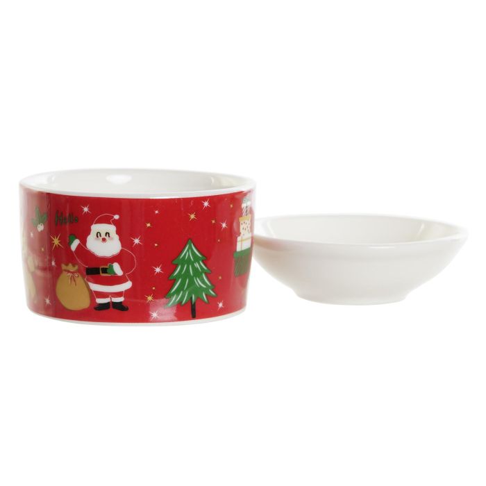 Tabla Aperitivo Navidad Tradicional DKD Home Decor Blanco Rojo 15 x 1 x 33 cm Set de 7 2