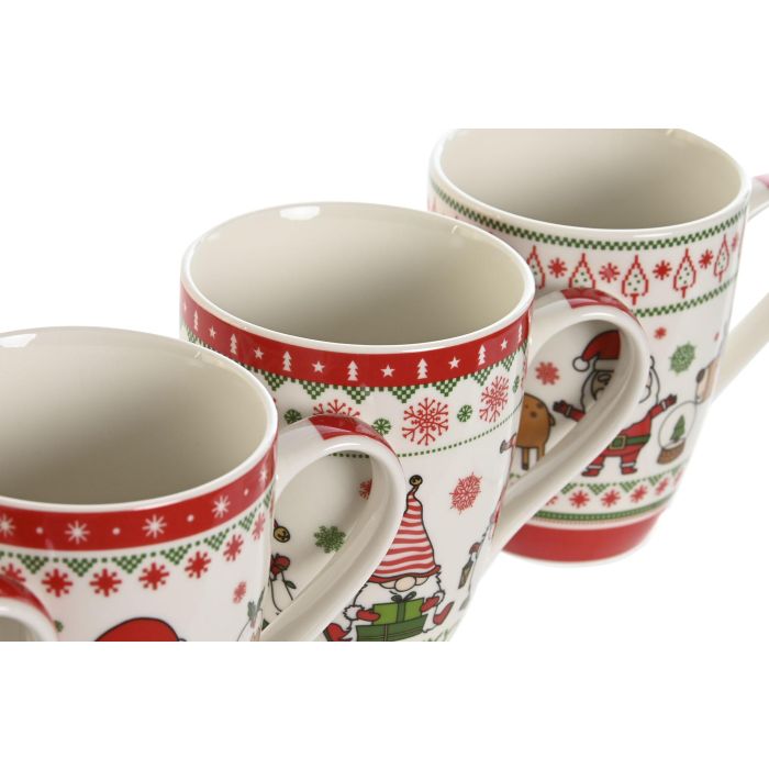 Mug Navidad Fantasia DKD Home Decor Multicolor 8 x 10.5 x 12 cm (12 Unidades) 2