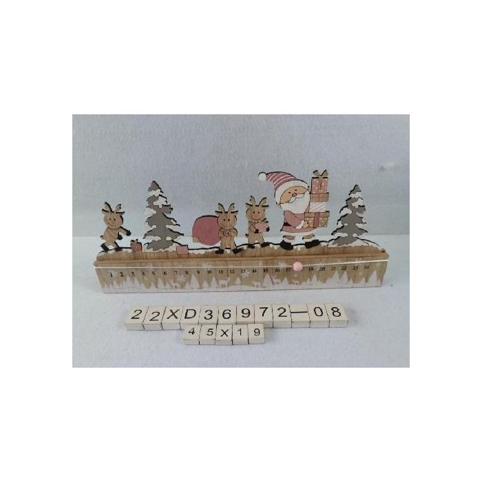 Calendario Adviento DKD Home Decor Multicolor 2 x 19 x 45 cm (2 Unidades)