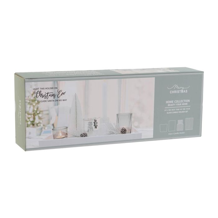 Portavela DKD Home Decor Blanco 14 x 3 x 40 cm Set de 8 4