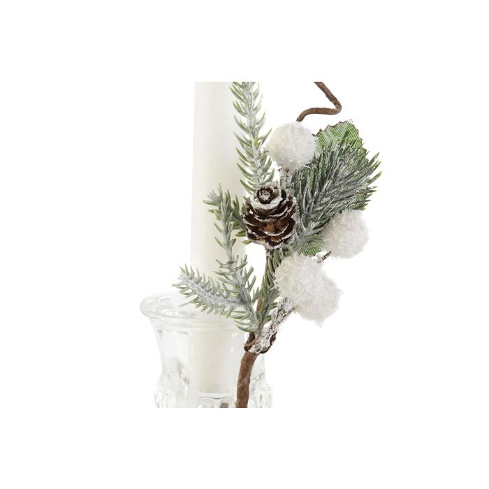 Vela Navidad Moderna DKD Home Decor Blanco 2 x 20 x 2 cm Set de 4 3