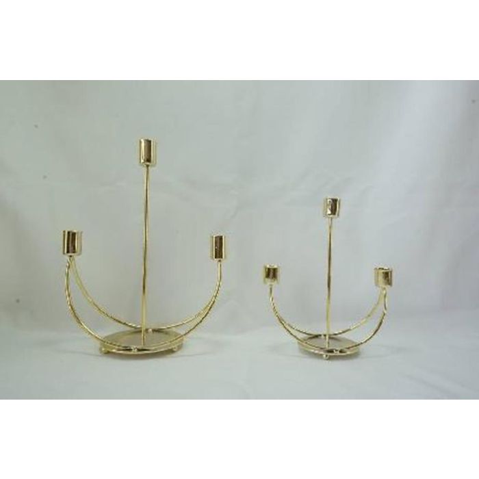 Candelabro DKD Home Decor Dorado 10.5 x 28.5 x 22.5 cm (4 Unidades)