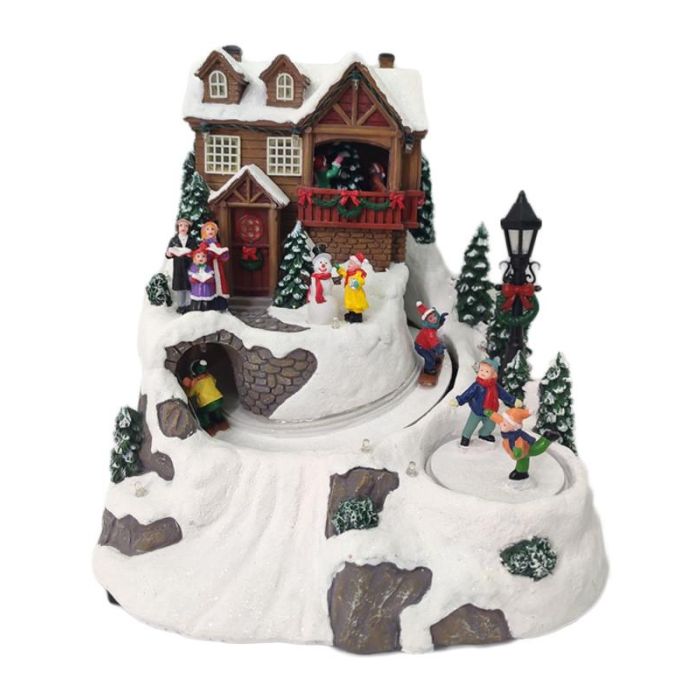 Ciudad Navidad Tradicional DKD Home Decor Multicolor 23.5 x 25 x 24 cm