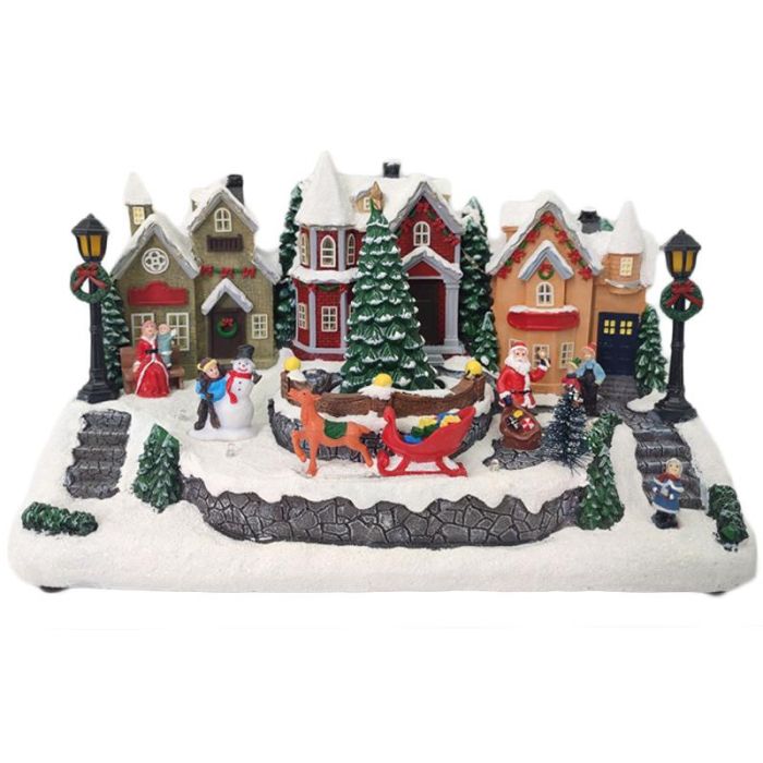 Ciudad Navidad Tradicional DKD Home Decor Multicolor 18.5 x 19 x 32 cm