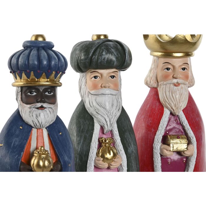 Figura Navidad Tradicional DKD Home Decor Multicolor 7.5 x 20 x 9.5 cm Set de 3 1