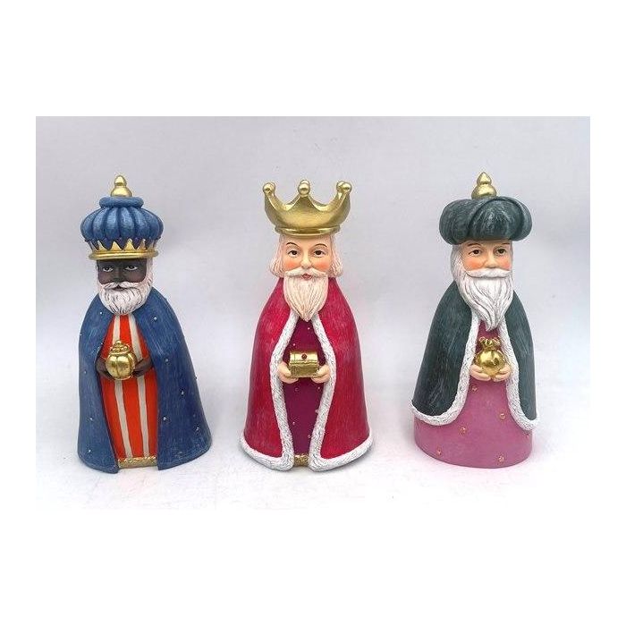 Figura Navidad Tradicional DKD Home Decor Multicolor 7.5 x 20 x 9.5 cm Set de 3