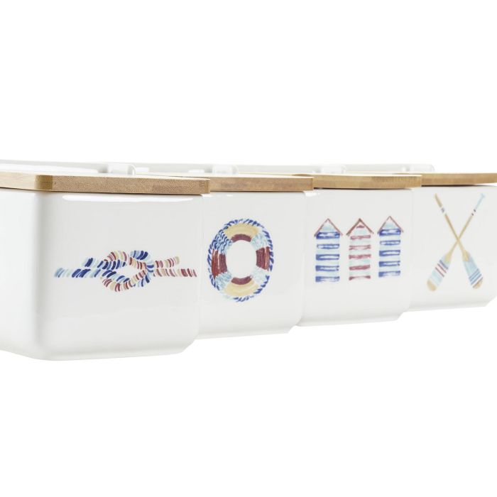 DKD Home Decor Set de Saleros Mediterraneo Colección Salitre 4 Unidades Multicolor 750ml 12.5x11.5x12.5cm Dolomite Bambú Apto Microondas y Lavavajillas 1 DKD Home Decor Set de Saleros Mediterraneo Colección Salitre 4 Unidades Multicolor 750ml 12.5x11.5x12.5cm Dolomite Bambú Apto Microondas y Lavavajillas 1