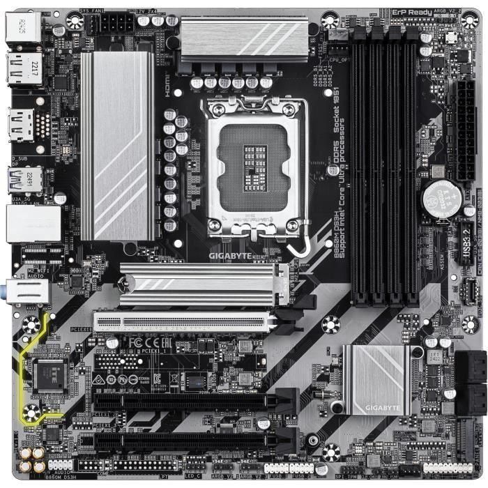 Gigabyte 9MB86MDS3-00-G10 Placa Base B860M DS3H Socket LGA1851 Intel B860 DDR5 Micro ATX, 2x M.2 PCIe 4.0, HDMI, DisplayPort 1 Gigabyte 9MB86MDS3-00-G10 Placa Base B860M DS3H Socket LGA1851 Intel B860 DDR5 Micro ATX, 2x M.2 PCIe 4.0, HDMI, DisplayPort 1