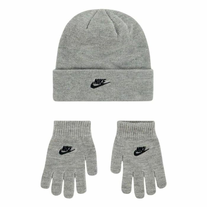 Gorro y Guantes Nike Club Gris (Talla única)