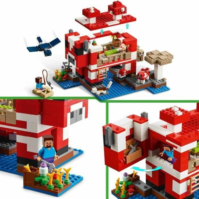 LEGO Minecraft 21270 La casa de los Mooshrooms: juego de construcción para niñas a partir de 8 años 4