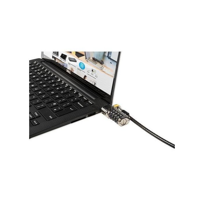 Dell Candado de Combinación ClickSafe para Ranuras de Seguridad Dell, Cable de Acero 1.8m 2