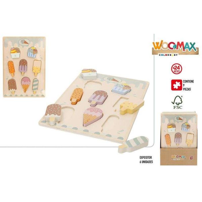 Puzzle de madera helados 9 piezas. - modelos surtidos 1