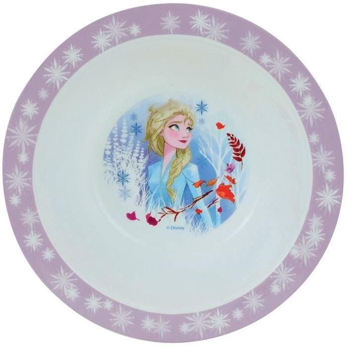 Fun House 006379 Set de Vajilla Disney Frozen Plato Hondo, Plato Llano, Taza, Botella y Vaso con Pajita 2