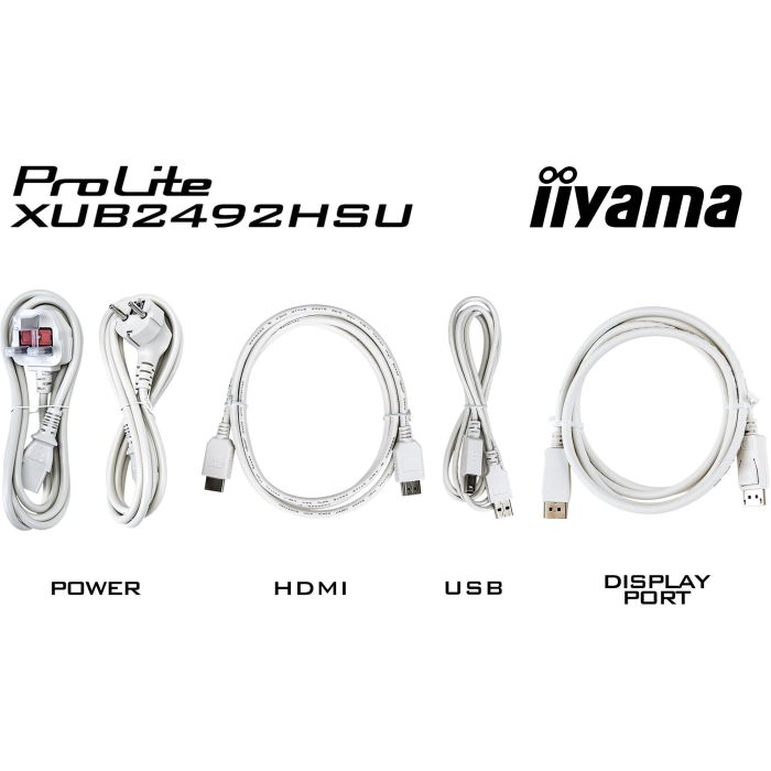 iiyama XUB2492HSU-W6 Monitor de 24" FHD (1920x1080) IPS 100Hz 0.4ms Altavoces Pivot Blanco 3 iiyama XUB2492HSU-W6 Monitor de 24" FHD (1920x1080) IPS 100Hz 0.4ms Altavoces Pivot Blanco 3