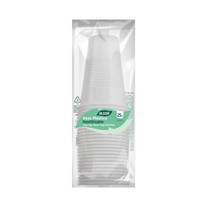 Vaso Blanco 200 cc - Pack de 25 - Algon (24 Cajas) 1 Vaso Blanco 200 cc - Pack de 25 - Algon (24 Cajas) 1