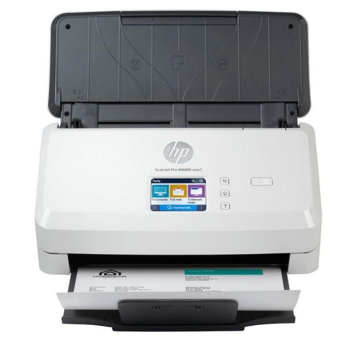 HP N4000 snw1 ScanJet Pro Escáner Documental Color Alimentación de Hoja 40ppm/80ipm ADF 50 Páginas 4000 Páginas/Día