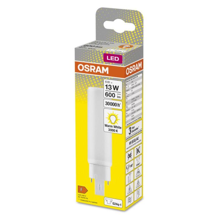 [LVE-4058075558663] Lámpara LED Ledvance/DULUX G24q 1 6W 600Lm 3000K 120º IP20 1