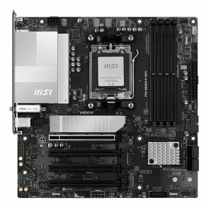 MSI 911-7E71-001 Placa Base micro ATX AMD B850 Zócalo AM5 DDR5 Wi-Fi 7 5GbE PCIe 5.0 3x M.2 para AMD Ryzen 7 MSI 911-7E71-001 Placa Base micro ATX AMD B850 Zócalo AM5 DDR5 Wi-Fi 7 5GbE PCIe 5.0 3x M.2 para AMD Ryzen 7