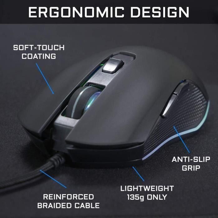 The G-Lab KULT HELIUM Mouse Gaming Retroiluminado 2400 DPI para jugadores con Agarre Ergonómico y Sensibilidad Ajustable 2 The G-Lab KULT HELIUM Mouse Gaming Retroiluminado 2400 DPI para jugadores con Agarre Ergonómico y Sensibilidad Ajustable 2