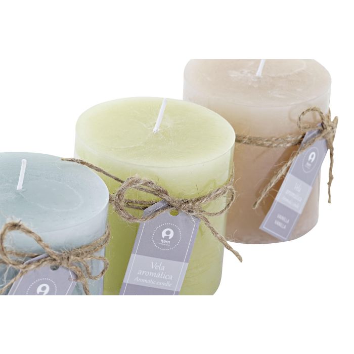 DKD Home Decor Vela de Cera 32h Colección Rustik aw Colores Surtidos Marrón, Verde y Azul 6.8x7x6.8 cm Pack 12 Unidades 1 DKD Home Decor Vela de Cera 32h Colección Rustik aw Colores Surtidos Marrón, Verde y Azul 6.8x7x6.8 cm Pack 12 Unidades 1