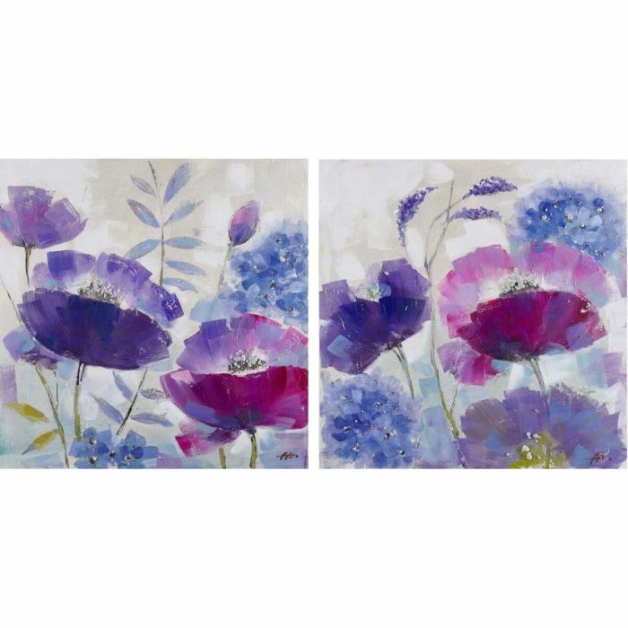 Cuadro Shabby DKD Home Decor Lila 3.5 x 80 x 80 cm (2 Unidades) Cuadro Shabby DKD Home Decor Lila 3.5 x 80 x 80 cm (2 Unidades)