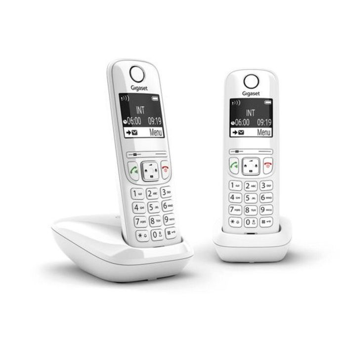 Gigaset AS690 Duo Teléfono Fijo Inalámbrico Blanco con Manos Libres, Pantalla Grande, Directorio 100 Contactos y Bloqueo de Llamadas 0 Gigaset AS690 Duo Teléfono Fijo Inalámbrico Blanco con Manos Libres, Pantalla Grande, Directorio 100 Contactos y Bloqueo de Llamadas 0