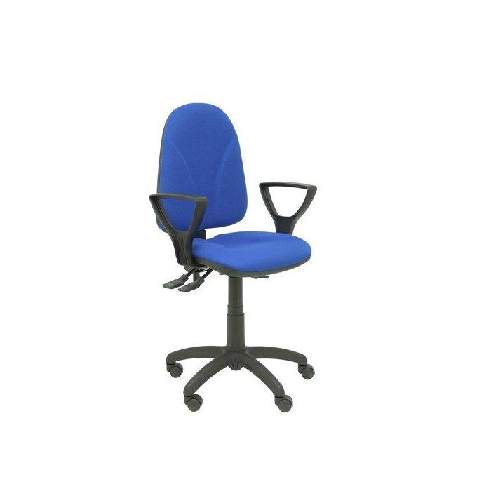 Silla Piqueras Y Crespo Algarra Brazos Fijos Mecanismo Contacto Permanente Regulable En Altura Ruedas De Nylon Asiento Y Respaldo Tapizado Bali Azul