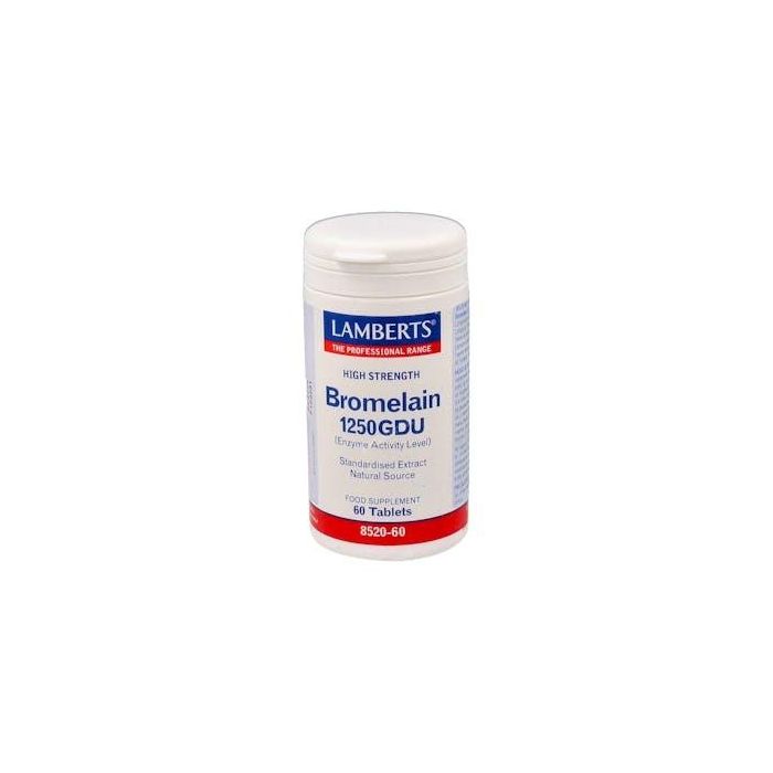 LAMBERTS Bromelina 60 Comprimidos - Enzima de Piña para Facilitar la Digestión de Proteínas y Grasas, Apto Veganos
