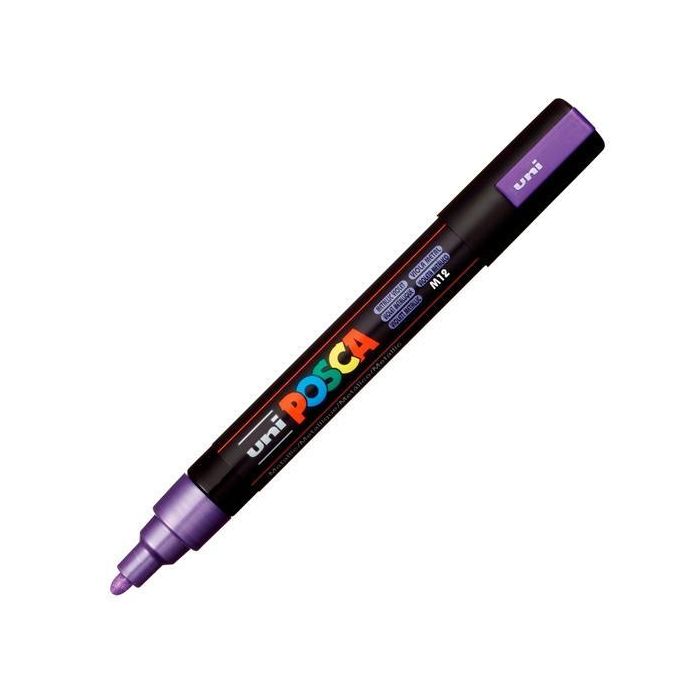 Posca Marcador Pc-5M No Permanente Punta Forma De Bala 1,8 - 2,5 mm Violeta Metálico