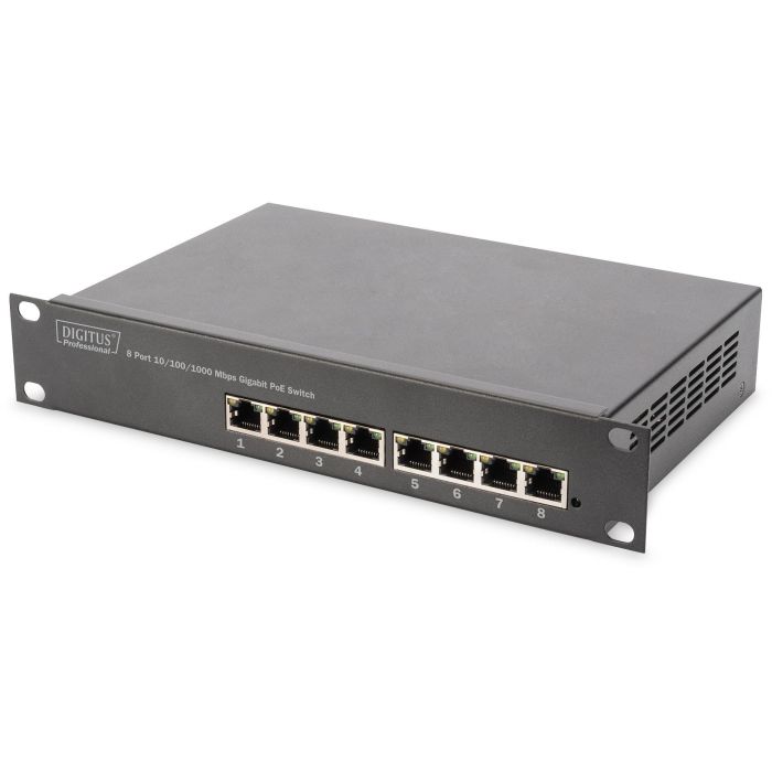 Digitus Switch 8 Puertos Gigabit 80W PoE No Gestionado Ethernet 10/100/1000 Montaje Rack Gris 0 Digitus Switch 8 Puertos Gigabit 80W PoE No Gestionado Ethernet 10/100/1000 Montaje Rack Gris 0