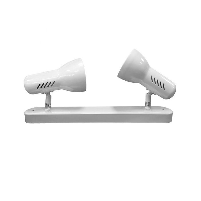 Edm Galaxy Foco 2 Elementos Techo/Pared Abatible, Casquillo E27, Blanco, 60W Max, 220-240V, No Incluye Bombillas, Regleta 37x8x13.7 cm Edm Galaxy Foco 2 Elementos Techo/Pared Abatible, Casquillo E27, Blanco, 60W Max, 220-240V, No Incluye Bombillas, Regleta 37x8x13.7 cm