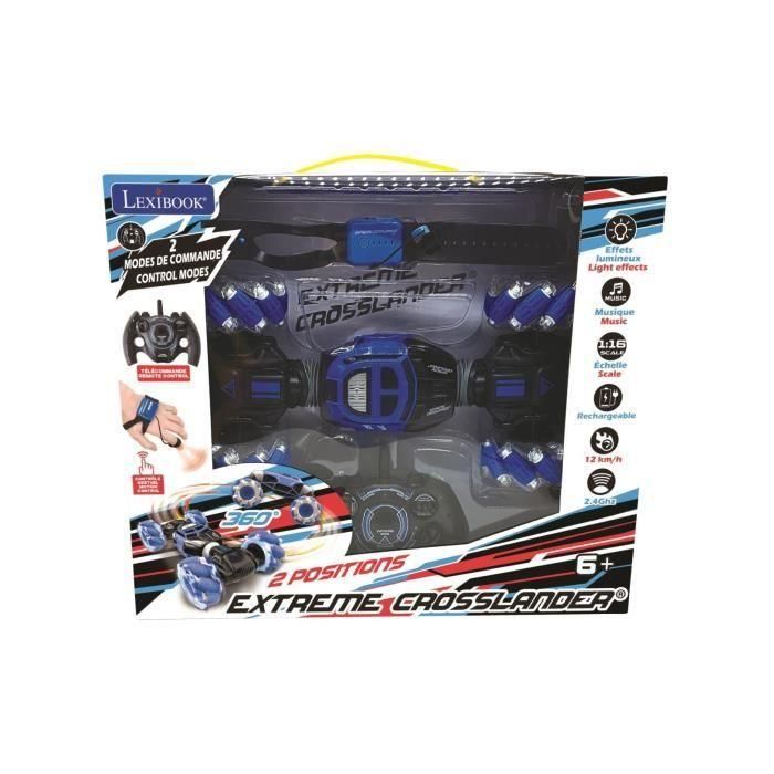 EXTREME CROSSLANDER Coche de control remoto todoterreno ligero y sonoro con control remoto y brazalete de control - LEXIBOOK 4 EXTREME CROSSLANDER Coche de control remoto todoterreno ligero y sonoro con control remoto y brazalete de control - LEXIBOOK 4