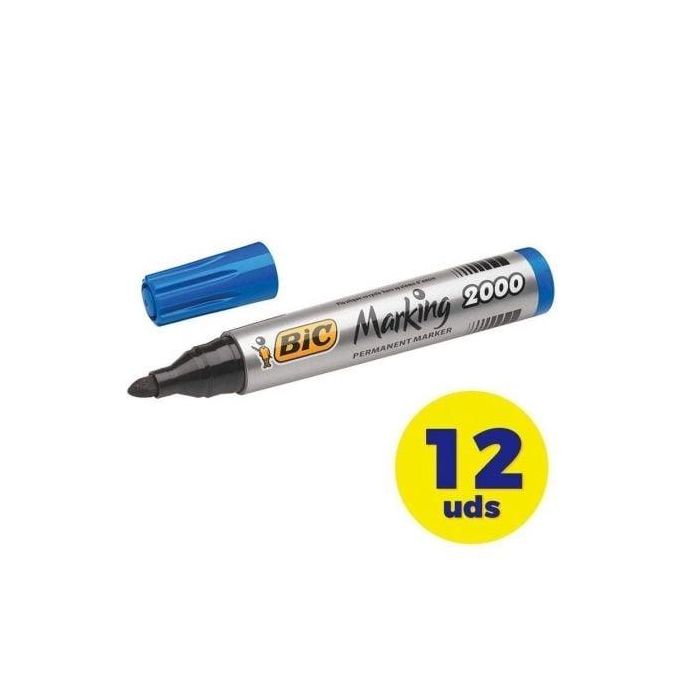 Caja de Rotuladores de Punta Fibra Acrílica Permanente Bic Marking 2000/ 4.9mm/ 12 unidades/ Azules Caja de Rotuladores de Punta Fibra Acrílica Permanente Bic Marking 2000/ 4.9mm/ 12 unidades/ Azules