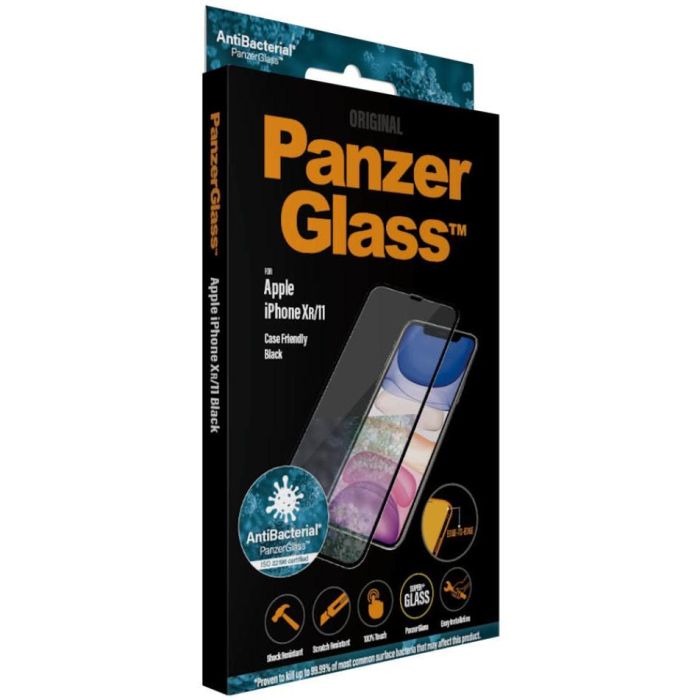 PanzerGlass iPhone 11. XR . CF. E2E. Antibakt. Black 3 PanzerGlass iPhone 11. XR . CF. E2E. Antibakt. Black 3