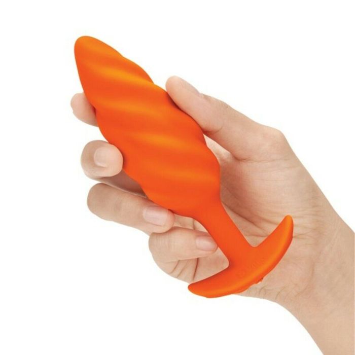 Plug Vibrador Anal B-Vibe Swirl Texture Naranja 10 Plug Vibrador Anal B-Vibe Swirl Texture Naranja 10