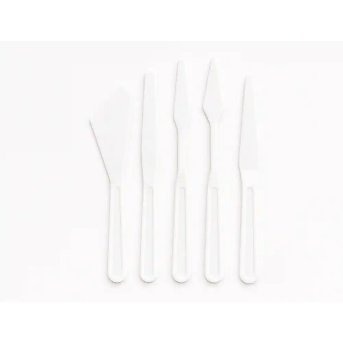 Liderpapel Espatulas para Pintura de Plástico Juego de 5 Unidades Tamaños Surtidos 3