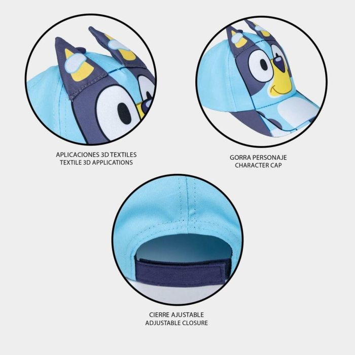 Gorra premium aplicaciones bluey t53c:53 cm 4 Gorra premium aplicaciones bluey t53c:53 cm 4