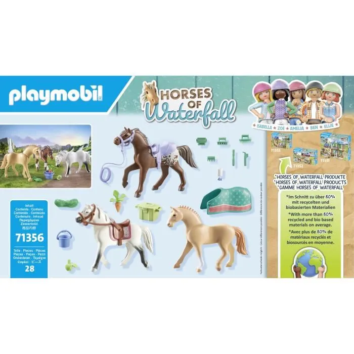 Playmobil 71356 Caballos Morgan Cuarto de Milla y Shagya Caballos de la Cascada A partir de 5 Años 4