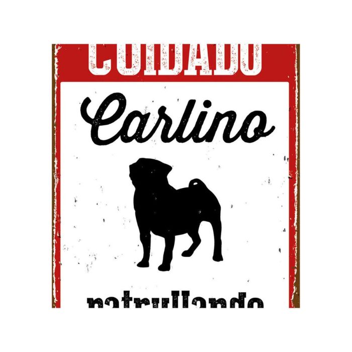 Placa Magnet & Steel Cuidado Carlino Patrullando 14,8 x 21 cm 1 Placa Magnet & Steel Cuidado Carlino Patrullando 14,8 x 21 cm 1