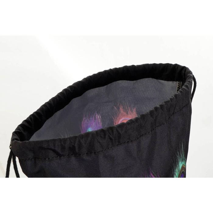 DKD Home Decor Mochila Glam Impermeable Colección Peacock Multicolor Negro Nylon Poliester 36x28x1 cm (12 Unidades) 2 DKD Home Decor Mochila Glam Impermeable Colección Peacock Multicolor Negro Nylon Poliester 36x28x1 cm (12 Unidades) 2