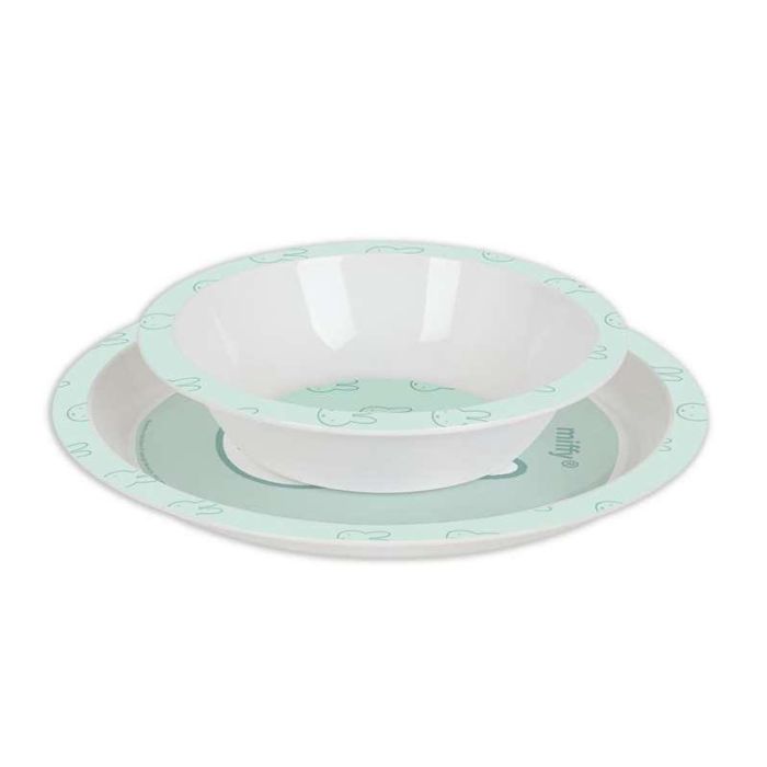 Set De Platos Cubiertos Y Vaso Safta Miffy Menta 260x260x90 mm 7 Set De Platos Cubiertos Y Vaso Safta Miffy Menta 260x260x90 mm 7