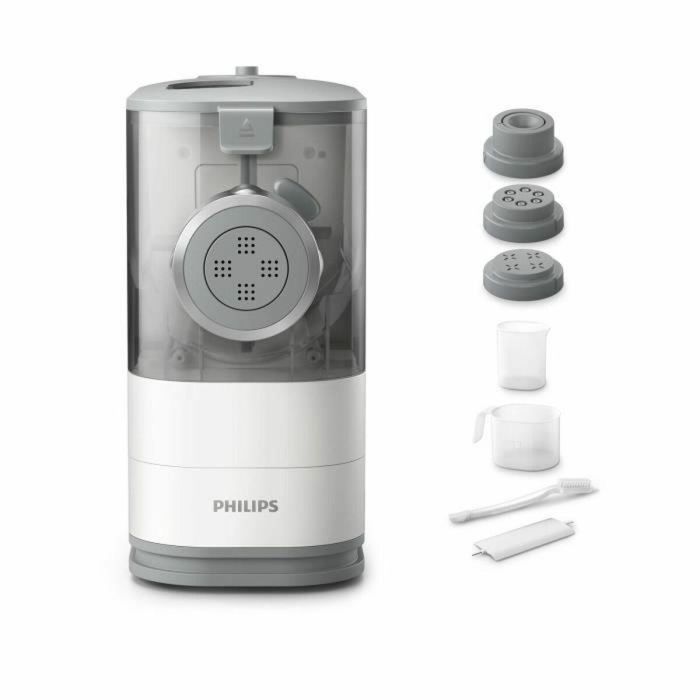 Philips HR2345/19 Máquina de Pasta Automática 450g en 18min con 4 Moldes (Espagueti, Penne, Fettuccini, Lasaña) y Recetario Blanco 3