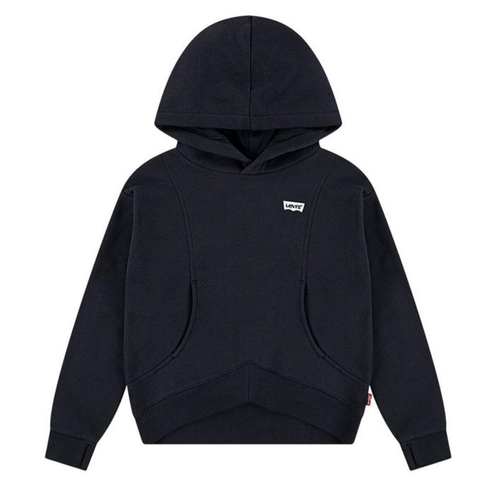 Sudadera con Capucha Niña Levi's Lvg Batwing Patch Hoodie Negro 0 Sudadera con Capucha Niña Levi's Lvg Batwing Patch Hoodie Negro 0