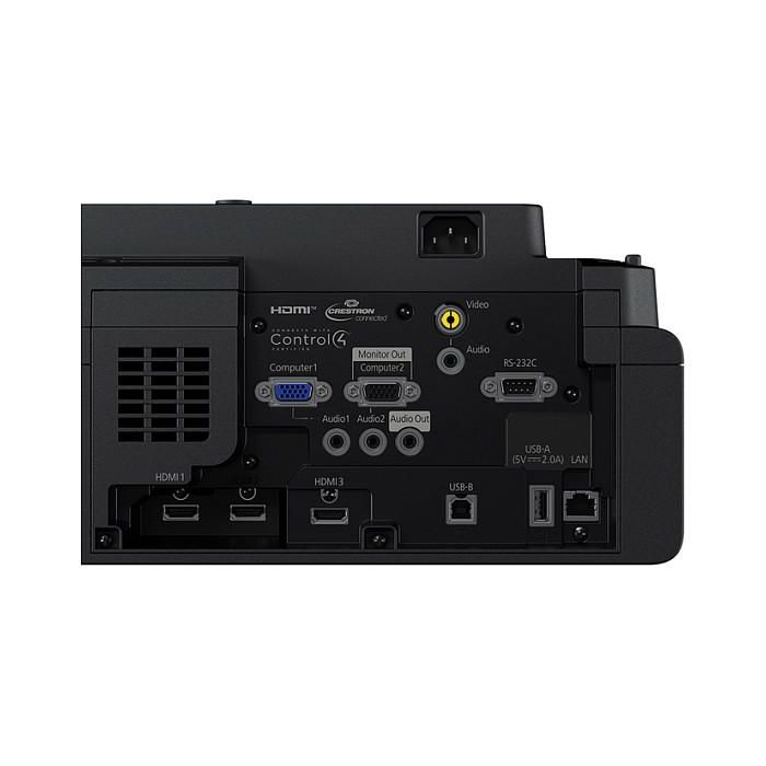 Epson EB-775F Proyector Láser Alcance Ultracorto 4100 Lúmenes 1080p Full HD 3LCD, Relación de Proyección 0.25-0.35:1, 2.500.000:1 Contraste, 16W Altavoz, Wi-Fi, Miracast, Negro 4