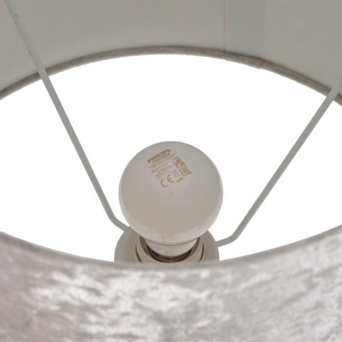 Lámpara Mesa Plata Cristal Iluminación 38 X 38 X 80 cm