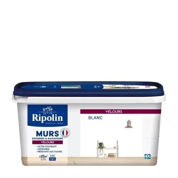 RIPOLIN Pintura Terciopelo Blanco para Paredes, Carpintería de Radiadores - Blanco RIPOLIN Pintura Terciopelo Blanco para Paredes, Carpintería de Radiadores - Blanco